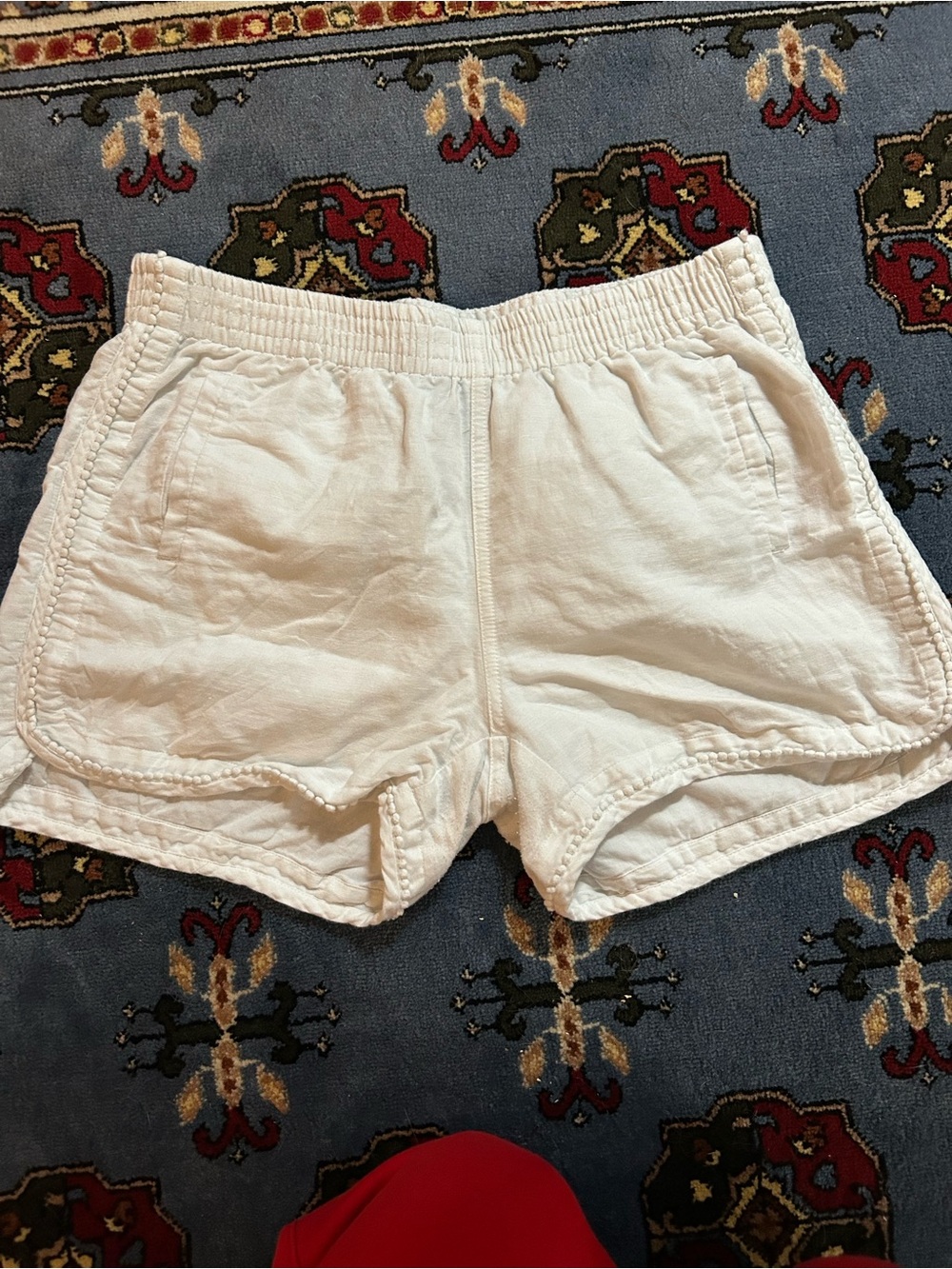 J. Crew White Athletic Elastic-Waist Women's Shorts